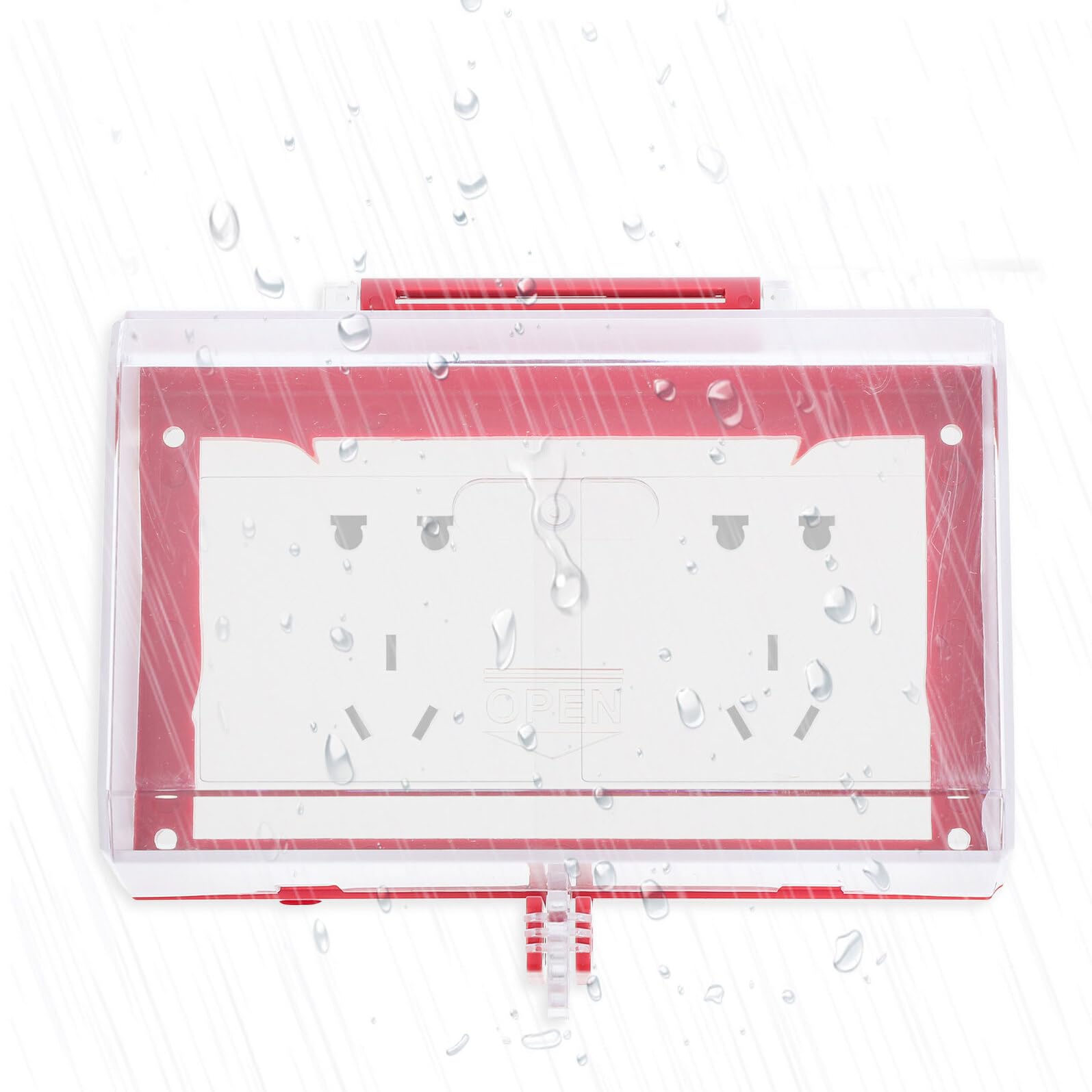 Healeved 4 Stück Steckdosenabdeckung aus Schlagfestem Material Transparente Steckdosenverriegelung mit Kindersicherung für Innen und Außenbereich Elektrobox für Wandschalter