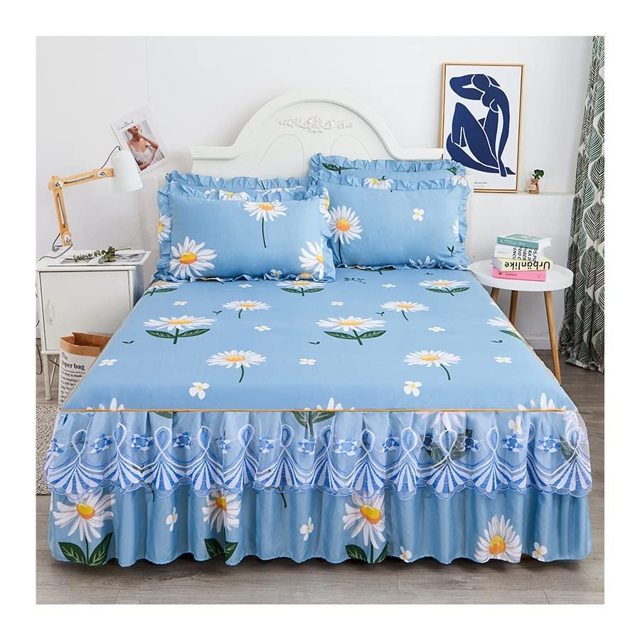 Housse de couette 3 pièces lin drap lit matelassé 200x220
