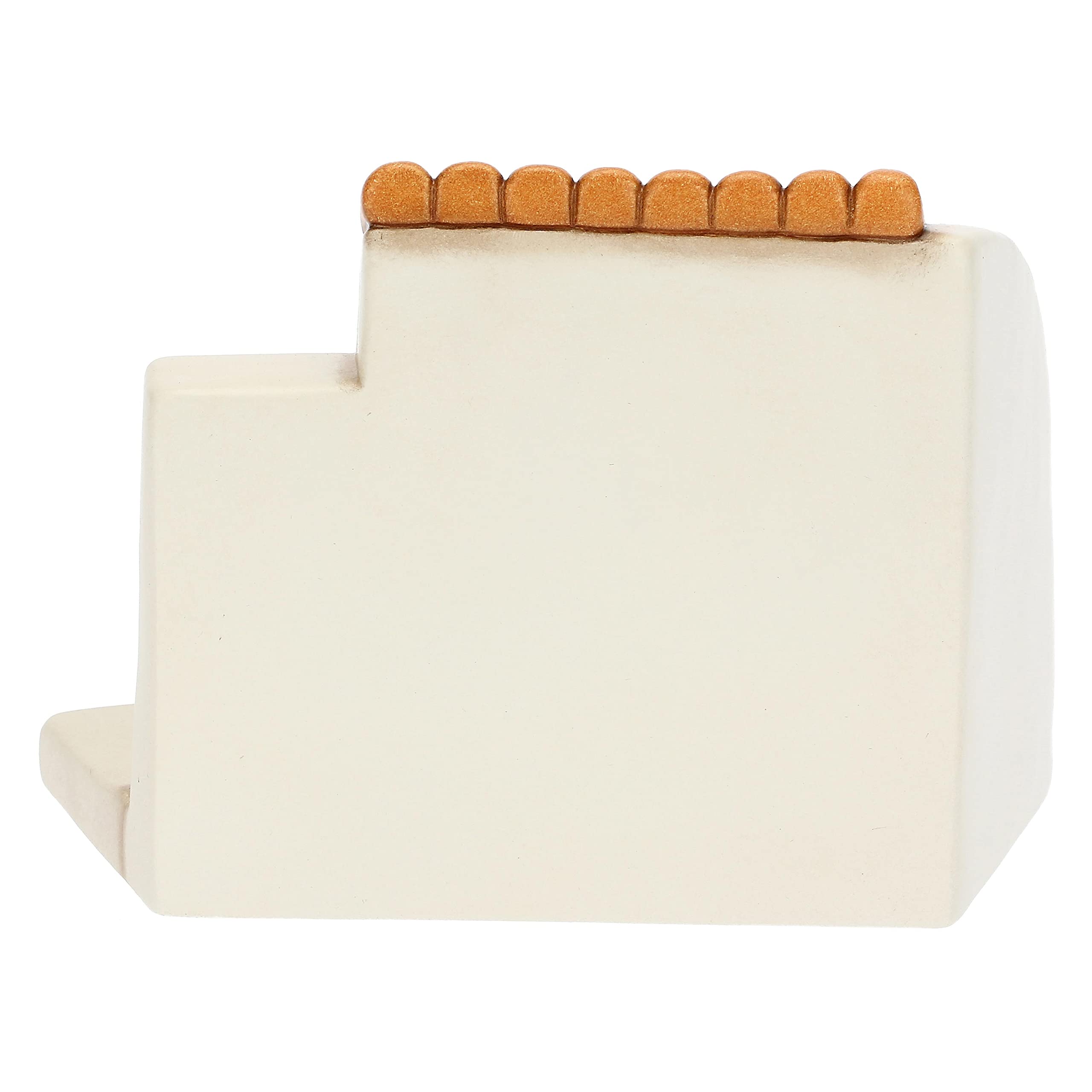 THUN - Presepe 2022 - Statuina Presepe Bottega con Tavolo in Ceramica Decorata a Mano - Linea Presepe Classico - 16x10x12 cm h