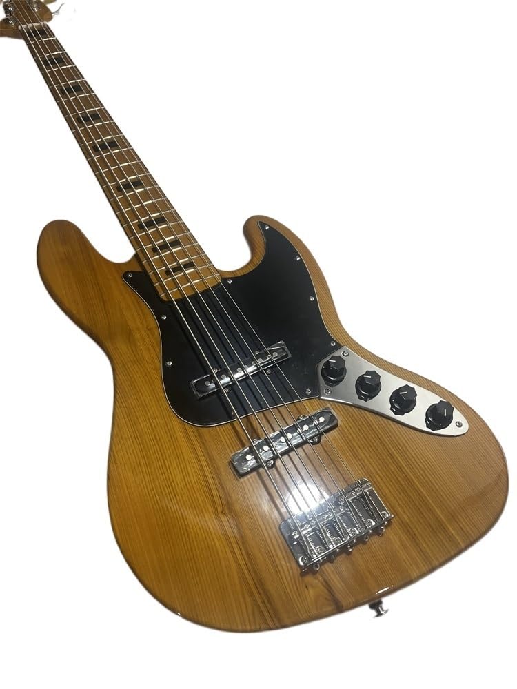 Niestandardowe 4-strunowa gitara basowa Korpus z lipy, palisander, podstrunnica, chromowany osprzęt, żółte, błyszczące wykończenie