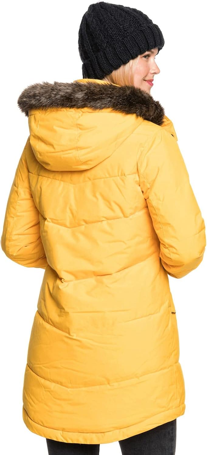 Roxy Womens Ellie Long Winter Coat – 10k Waterproof Insulated Parka Jacket, Pfas-Free