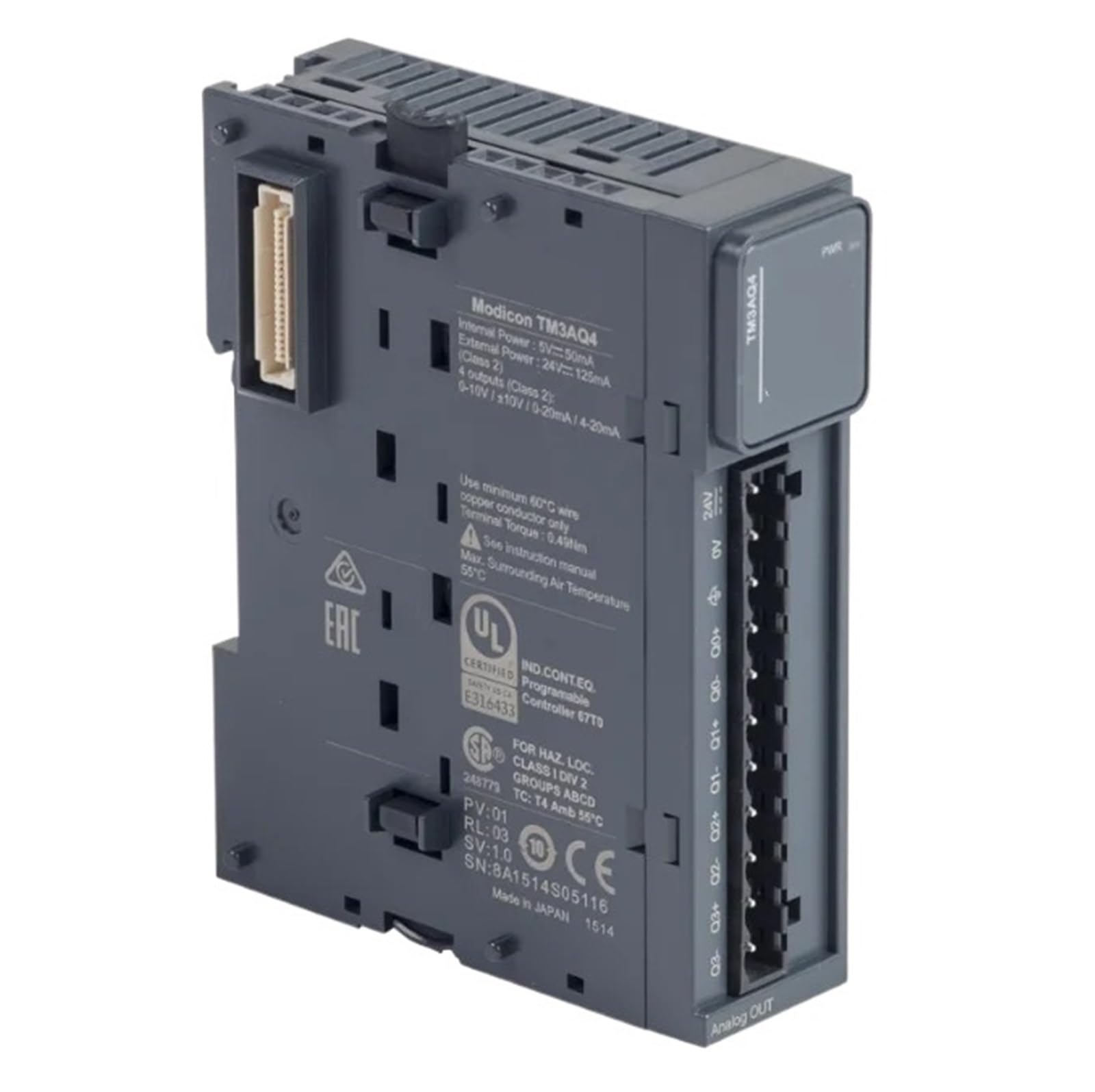 Module TM3AI8 d'extension d'E/S analogiques pour automates de contrôle industriel