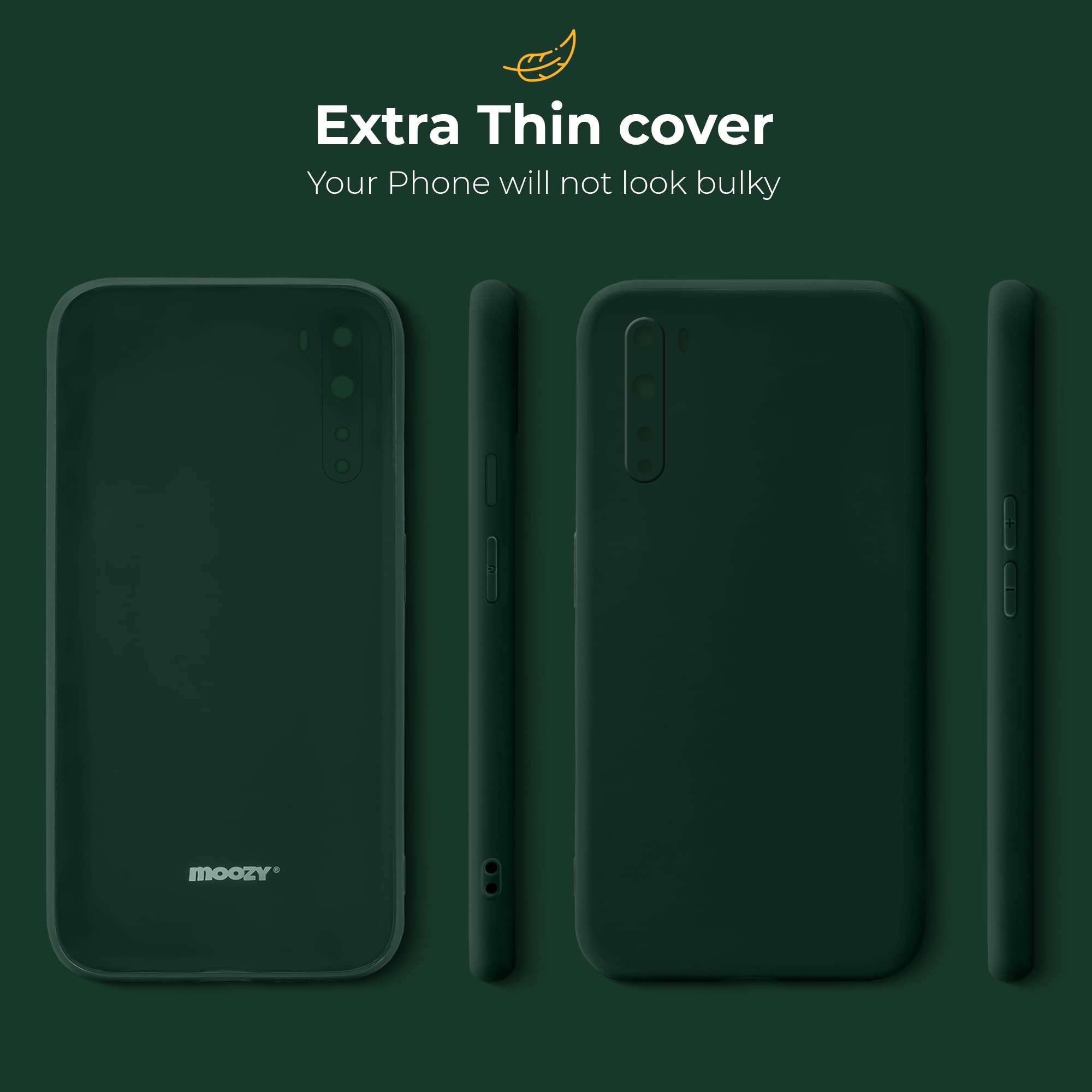 Moozy Minimalist Series Cover In Silicone Per OnePlus 9 Pro 5G - Custodia TPU Sottile, Opaca, Antiurto - Compatibile Ricarica Wireless - Nero