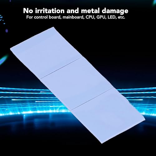Miniatura 2 de 50 almohadillas conductoras térmicas de silicona, hoja de conducción de calor de CPU para teléfono computadora, placa base de 1.181in*1.181in*0.039in
