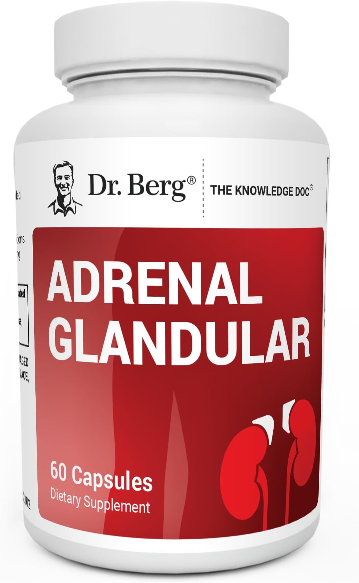 Dr. Berg Adrenal Glandular - Hormone Balance Formula That Supports Healthy Adrenal Function - Adrenal Support Supplement - 60 Capsules