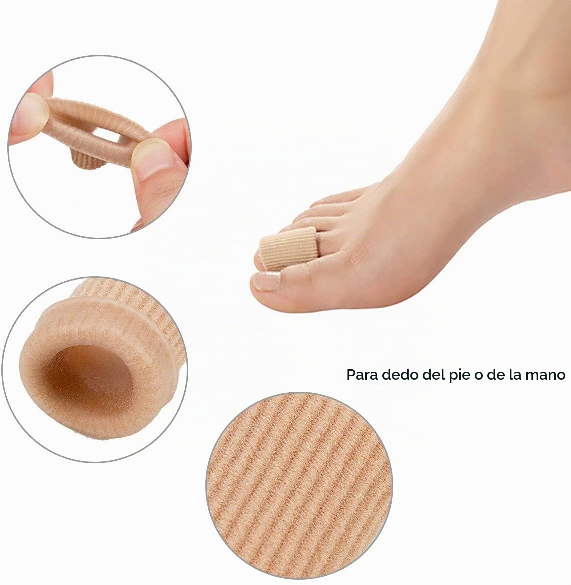 Tubos de cojín para los dedos del pie, protectores de gel suave para cojines de maíz, ampollas, callos, dedos de los pies y dedos (30 piezas)