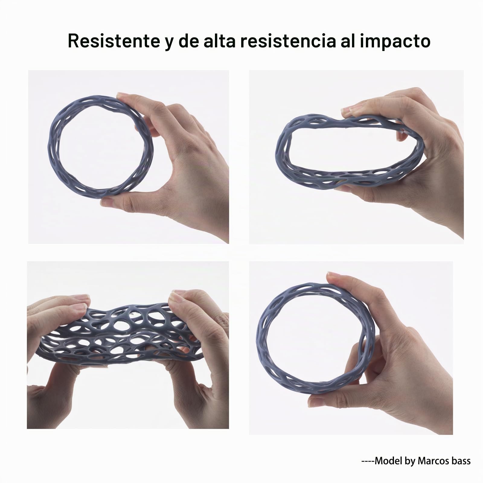 Siraya Tech Tenacious Easy Grey - Resina para Impresora 3D Flexible, 405 NM, Resistente a los Rayos UV, Alta Resistencia al Impacto y Alta tenacidad, 1 kg