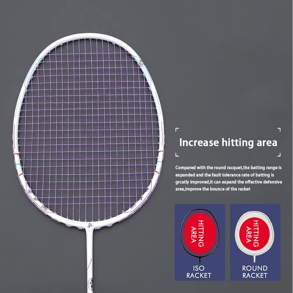 Carbon Fiber String Badminton Rackets Super Light Professional Racquet Bags Sports Adult
