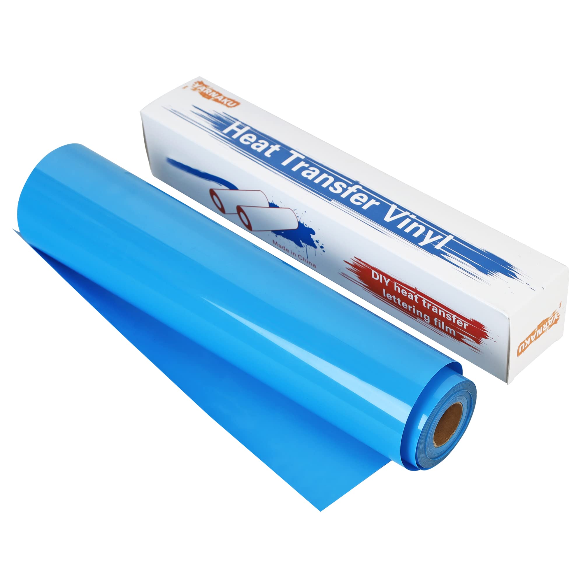 Photo 1 of *READ NOTES*HTV Heat Transfer Vinyl Rolls White 12inch X 20feet Iron on Vinyl for Cricut & Silhouette Cameo Easy to Cut & Weed for DIY Heat Vinyl Design (Lake Blue, 20ft) Lake Blue 20ft 2 PACK