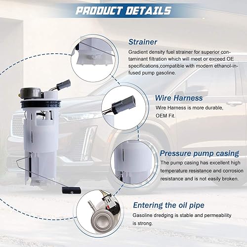 Miniatura 2 de Ensamble de módulo de bomba de combustible E7093M para camioneta DODGE RAM 1500 2500 3500 de 1996 1997 (conector de 4 pines) AP7093M
