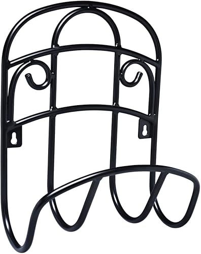Liberty Garden - Soporte de pie decorativo, para manguera de acero, Negro