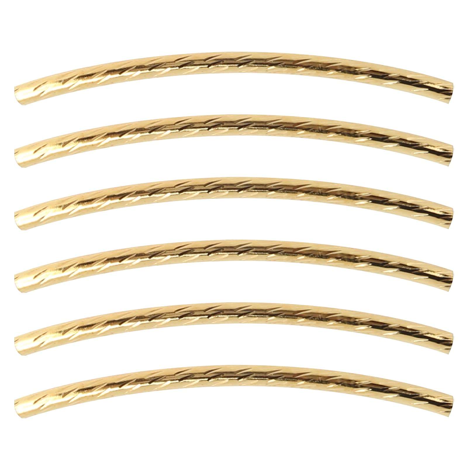 10 Pezzi Perline A Tubo Curvo Di Strass Bianchi Interi Con