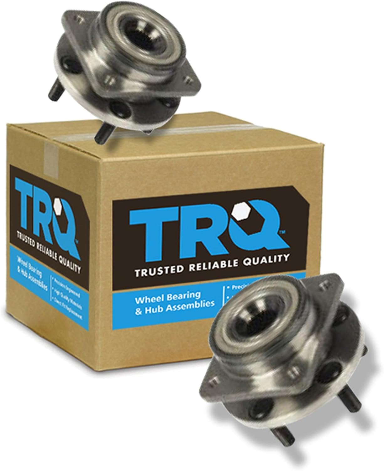 TRQ 2 Piece Front Wheel Bearing & Hub Assembly Set Compatible with 1990-1993 Chrysler Imperial 1989-1995 Lebaron 1989-1993 New Yorker 1991-1995 Town & Country Dodge Caravan Daytona Dynasty Grand Cara