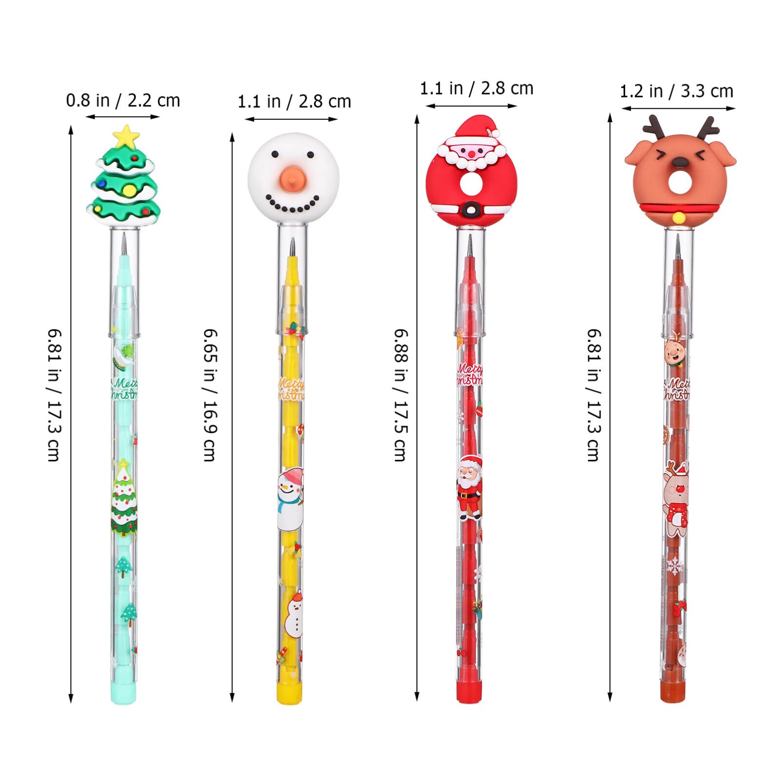 NUOBESTY 16pcs Christmas Non Sharpening Pencils - Image 2