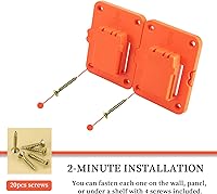 Vista 5 de Soporte de montaje para taladro compatible con taladros Black+Decker 20V Max de iones de litio, herramientas de ABS resistentes para colgar