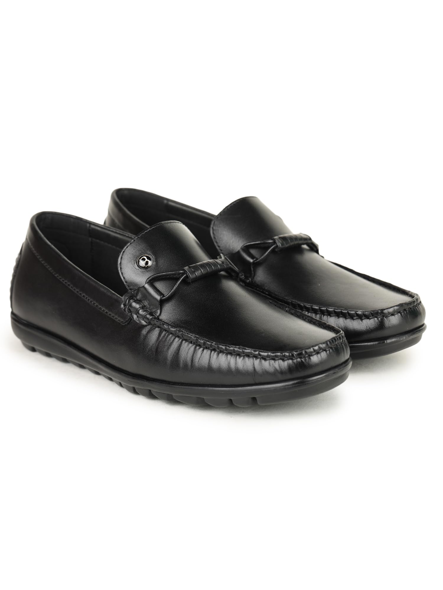 BRITMENOriginal Burnished Leather Loafers for Men B-3241 | Anti-Slip Sole with Memory Foam Cushion Insole Padding and Perfect for Formal and Casual Events