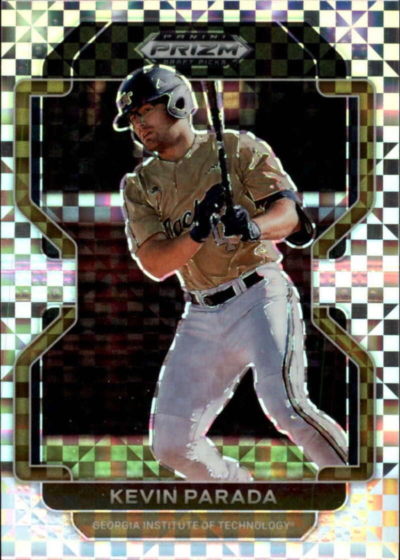 2022 Panini Prizm Draft Picks Baseball Prizms Power Plaid PDP11 Kevin Parada S35 Georgia Tech Yellow Jackets Officially Licensed Collegiate Trading Card