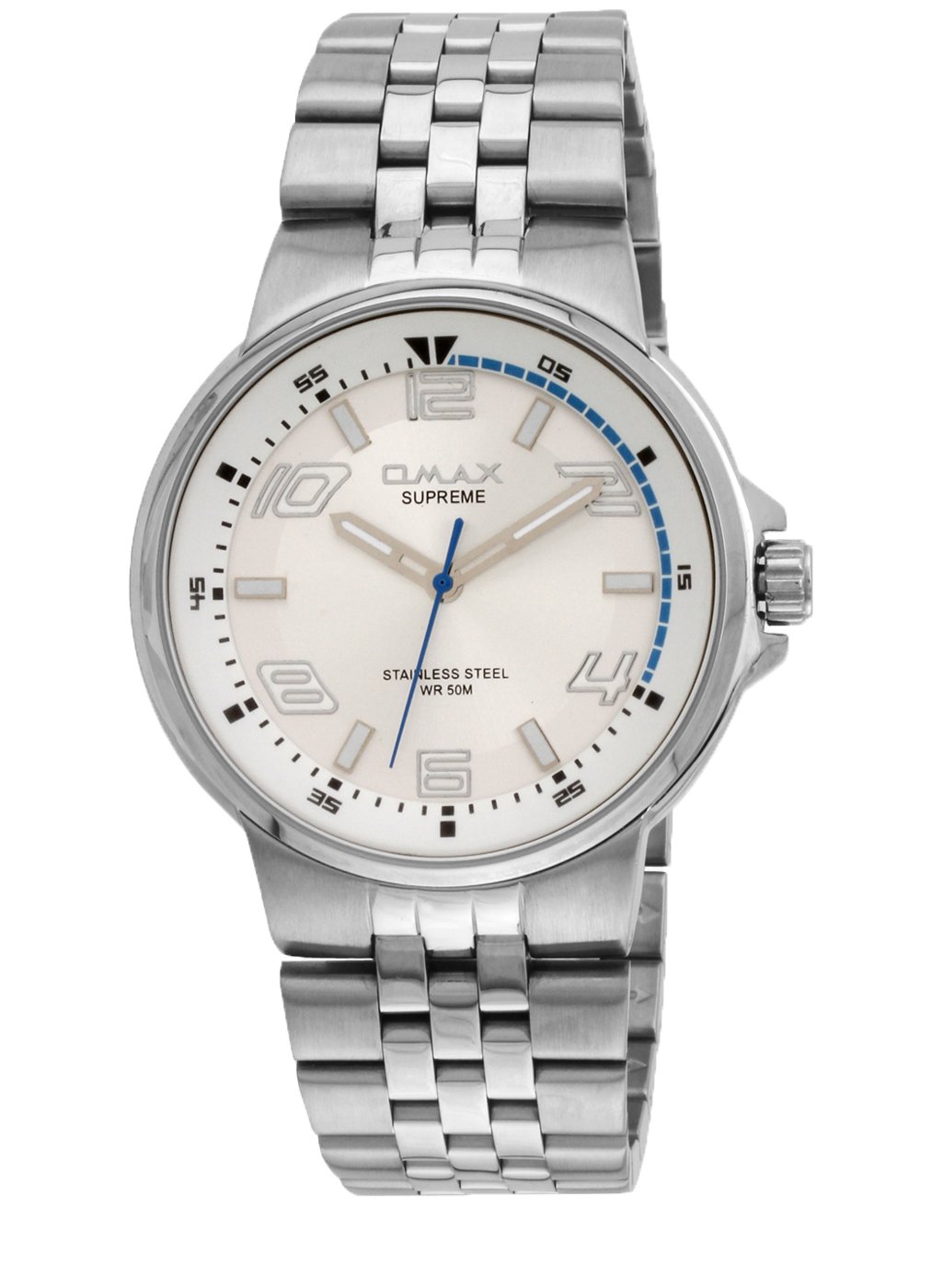 OMAX Analog White Dial Stainless Steel Strap Rich Classic Look Trendy Watch for Men-All Stainless Steel Durable case, Fashionable Watch-SS444 (B01MXIKJD3) Amazon Price History, Amazon Price Tracker