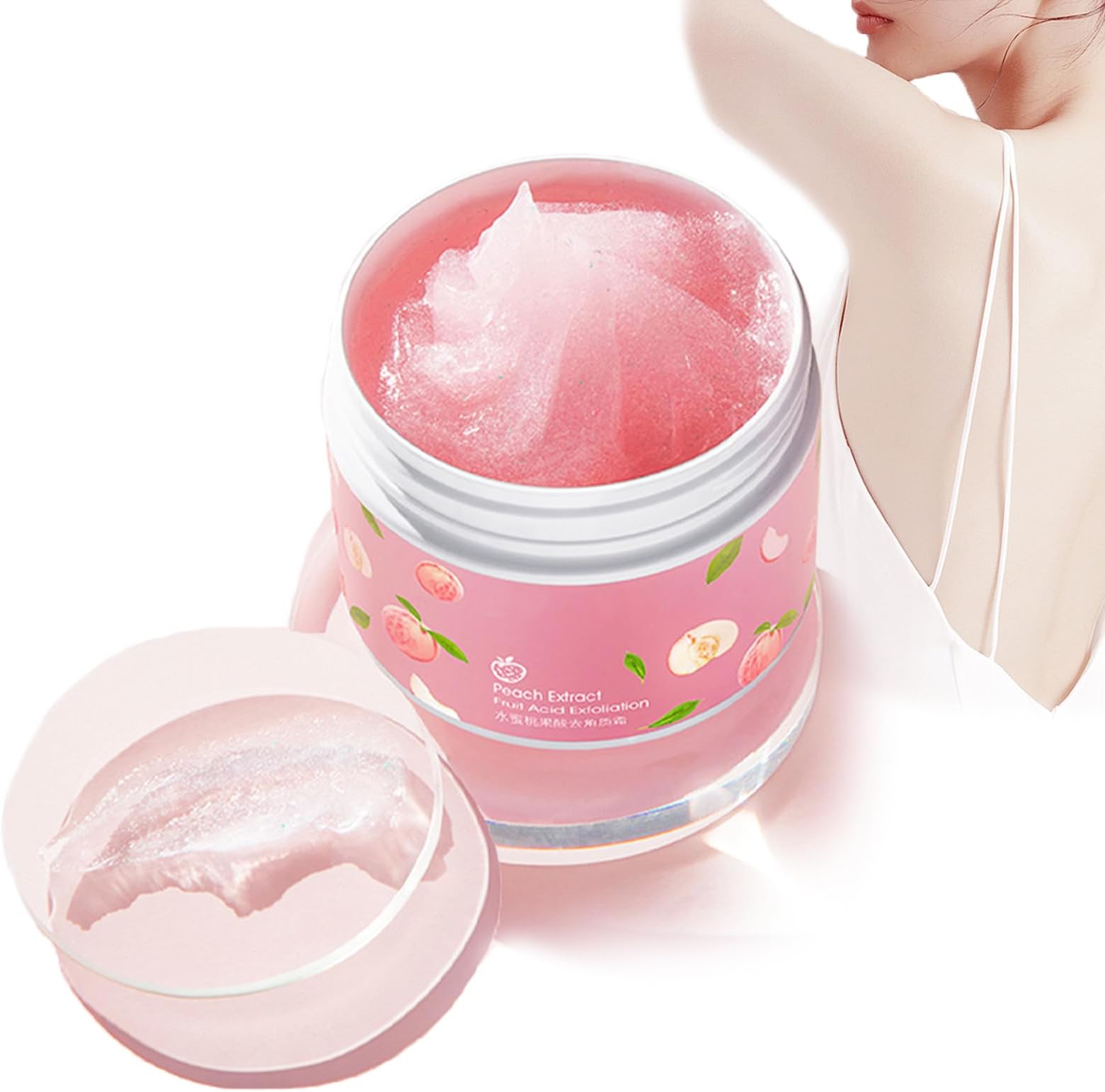 BOTOWI Peach Extract Exfoliation, Peach Extract Fruit Acid Exfoliating Face Gel, Exfoliation Dead Skin Remover Brightening Peeling Scrub for Smooth Skin (1PC)