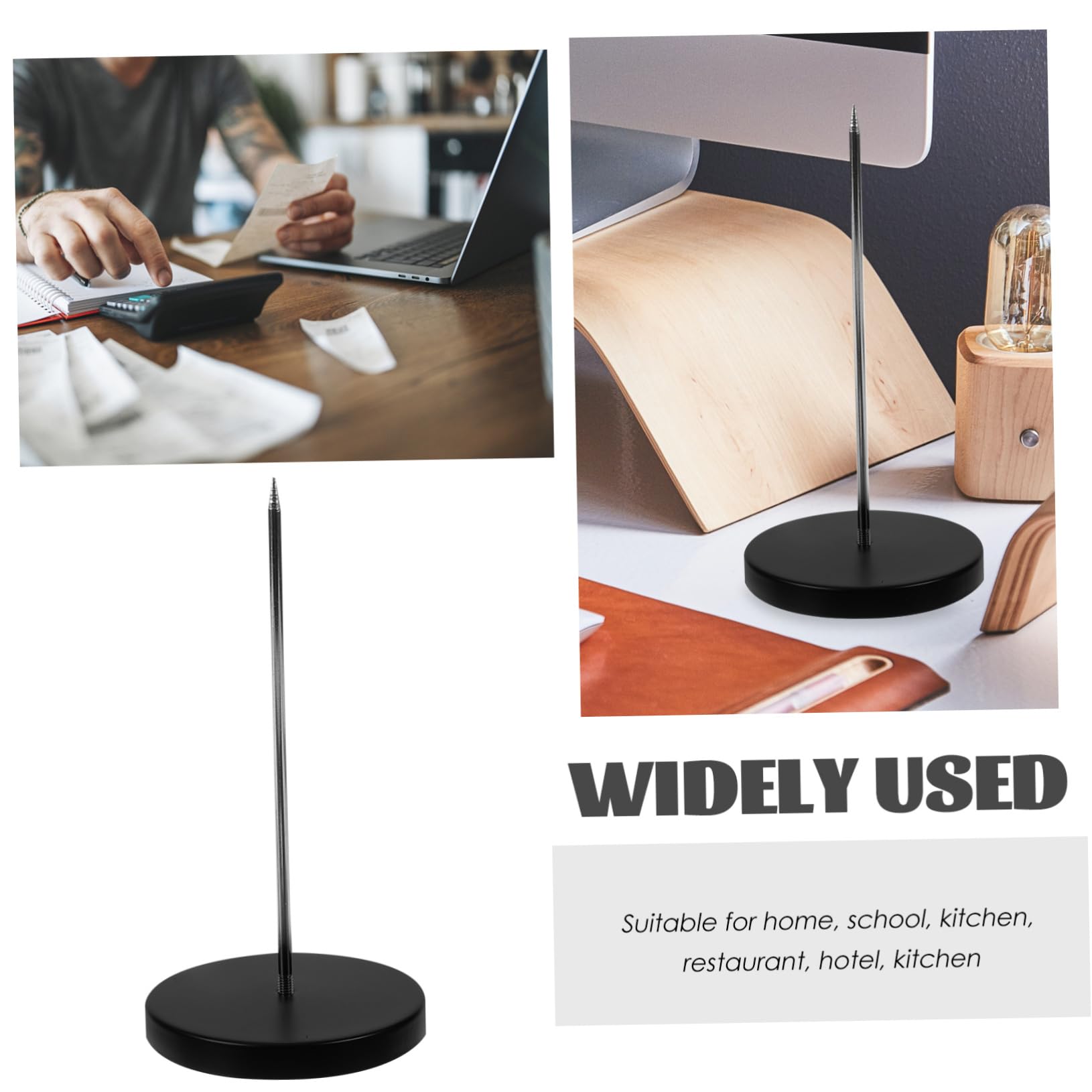 NAMOARLY Check Paper Holder Spike for Restaurant Pub Office Bar Rubber Covers to Protect Hands