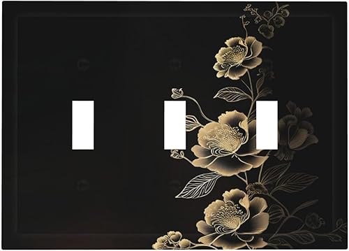 Miniatura 15 de Placa de pared de doble palanca de 2 cuadrillas con diamantes brillantes con diamantes, bonito ojo fucsia, placa frontal decorativa para dormitorio