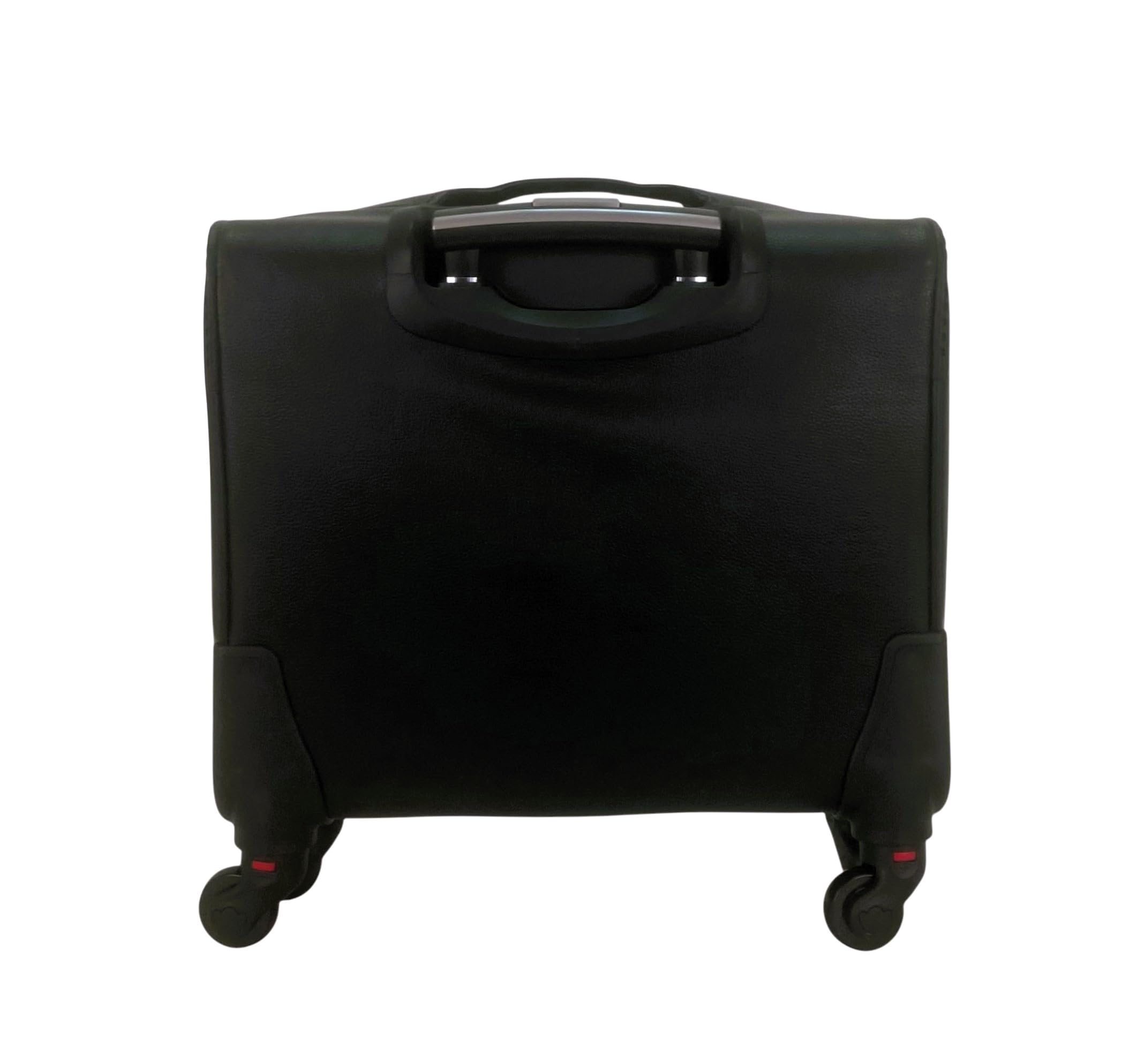 Maleta Trolley Equipaje de Mano Comercial piloto Medico Maletin de Piel sintética con 4 Ruedas y con 4 Compartimientos Color Negro