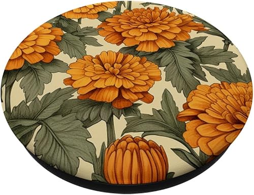 Miniatura 2 de PopSockets PopGrip estándar de acuarela Marigold Flower