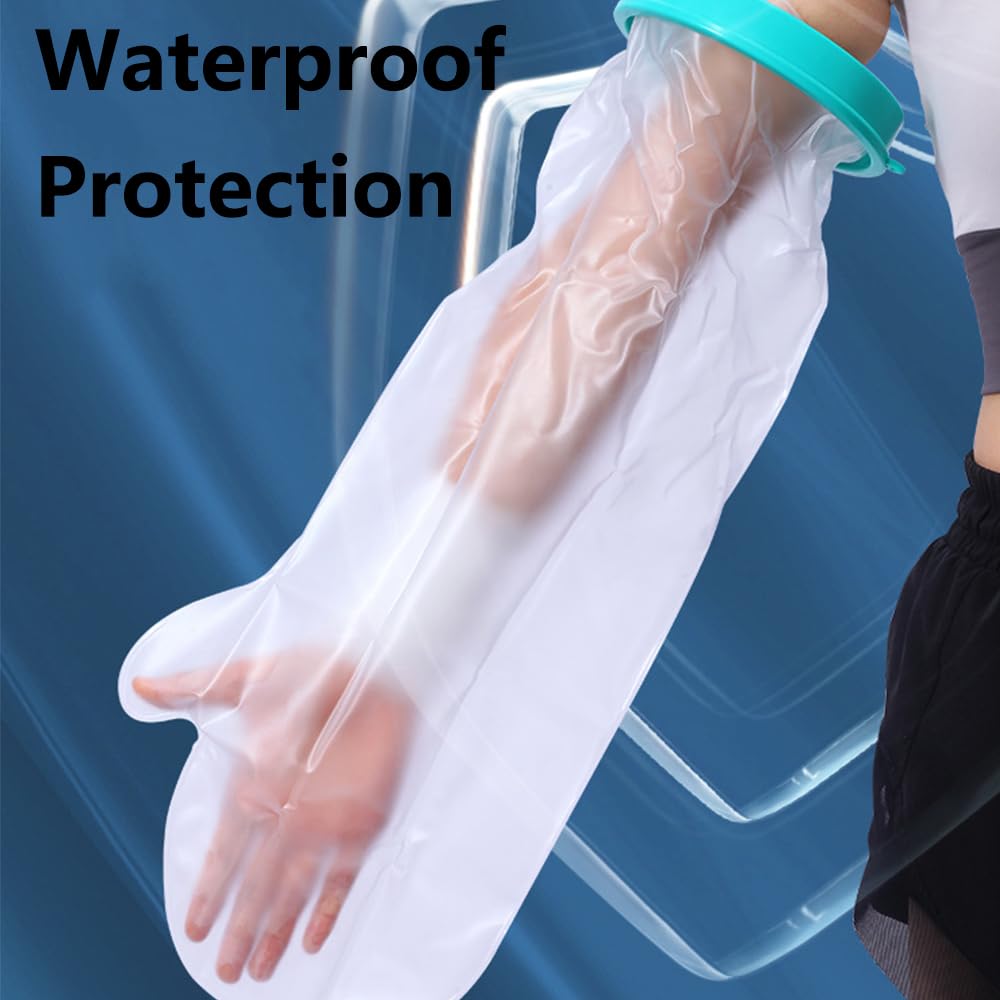 Funnytek Waterproof Cast Cover for Shower Adult Half Arm Dressing Cover/Watertight Cast Bandage Protector for Broken Arm Hand - Image 3