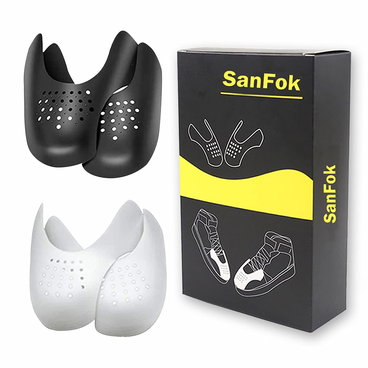 2 Pair Shoes Crease Protector Against Shoe Creases,For Running Casual Shoes,Toe Box Crease Protectors,Soft Material,For Women and Men