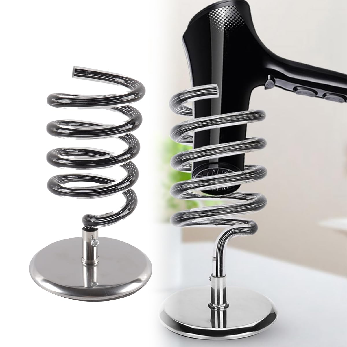 Soporte para secador de mesa, soporte de pie para plancha de pelo, secador de encimera para baño, salón, hogar, hotel