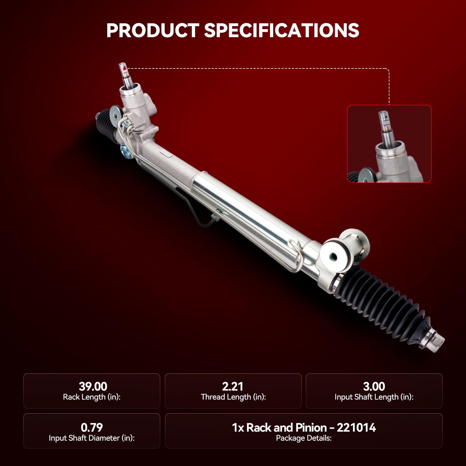 Amazon.com: Torchbeam Hydraulic Power Steering Rack and Pinion