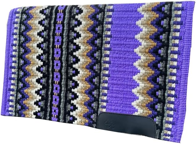 HUMAYL Saddlery Saddle Pad/Blanket for Horses Western Show Horse Saddle Blanket New Zealand Design Handmade Wool Saddle Blanket Top Wool Saddle Pad Regular Size : 34" L x 36" W x 1" inches PAD0446