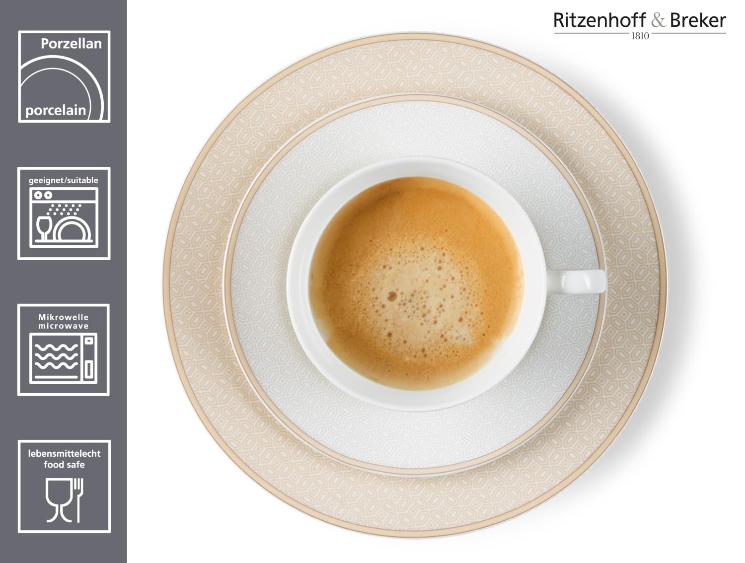 Ritzenhoff & Breker Kaffeeservice Geo | 18-teilig | Porzellan