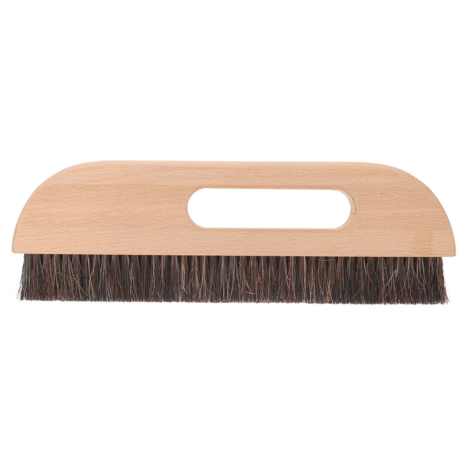 Artibetter Horse Hair Wallpaper Brush with Beech Wood Handle, Large round Handle Paste Brush for Smoothing and Pasting Wallpaper, Thick Dense Bristles for Wall Treatment and DIY Decorating