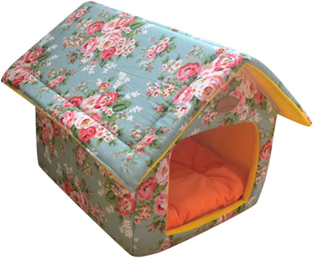 Pet Dog Bed, Dog Houses for Large Dogs Indoor Pet Cat Tent Soft Foldable Sleeping Puppy Kennel Winter Warm Nest Cave