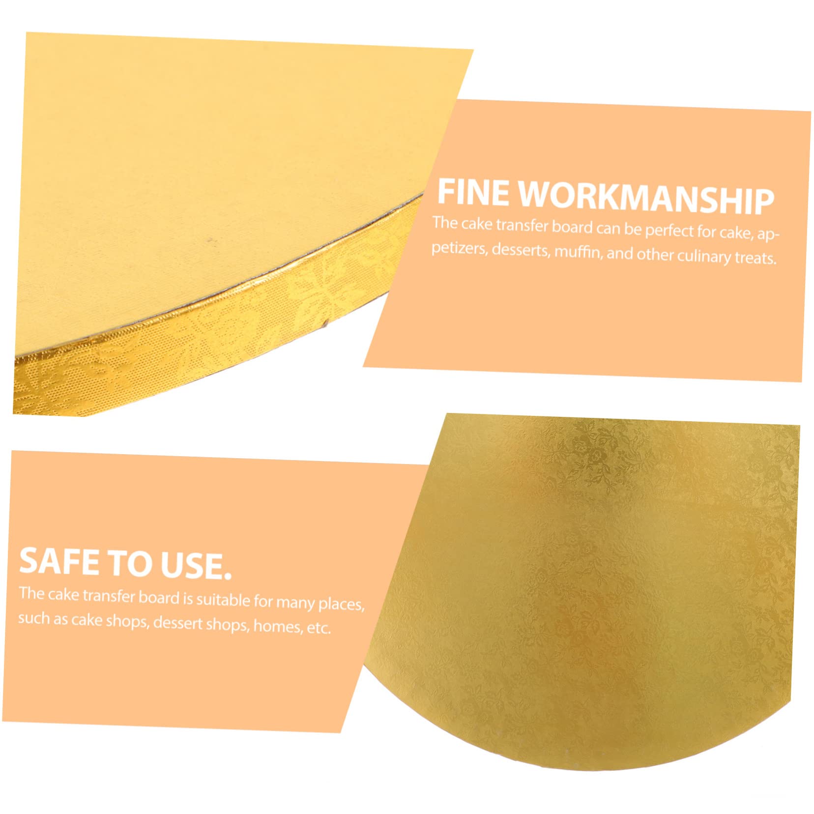 MUCKLILY Round Cake Drum Convenient Cake Plate for Easy Transfer and Display Lightweight and for Weddings and Birthdays Prevents Damage Baking Tool