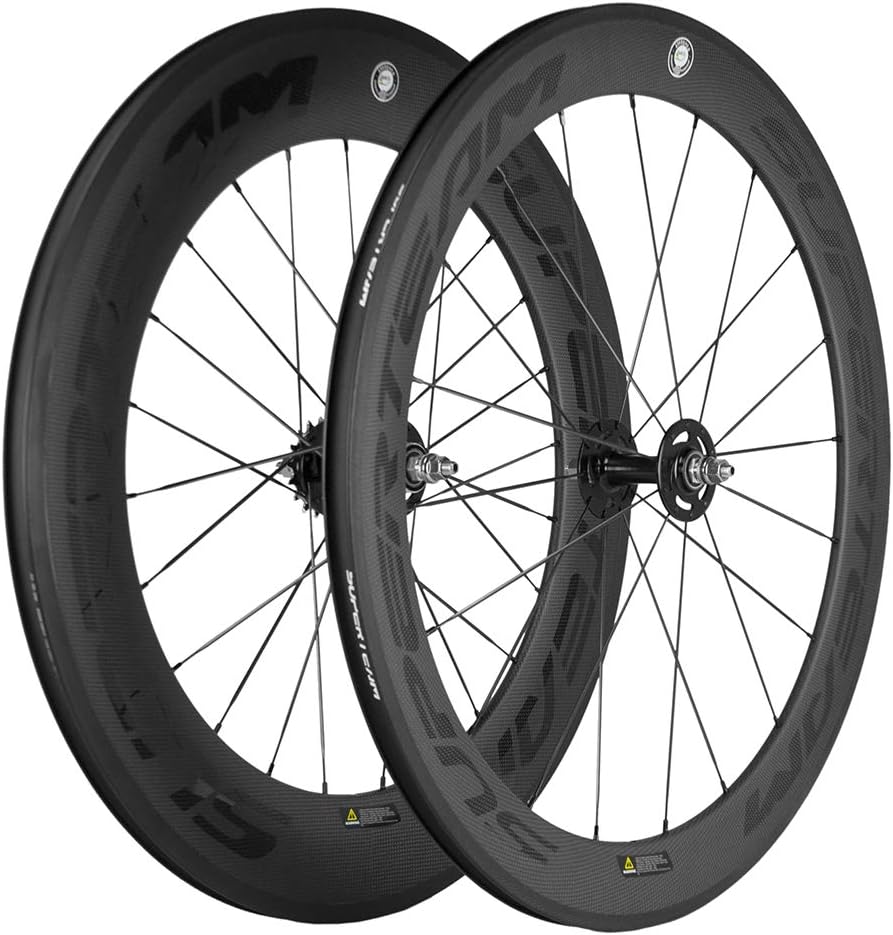 SUPERTEAM Carbon Clincher Wheelset 700C Fixed Bicycle Wheels 60/88