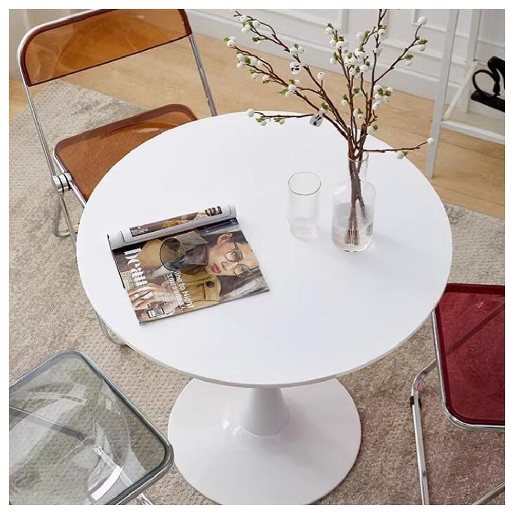 Table de loisirs de restaurant tulip avec plateau rond laqué