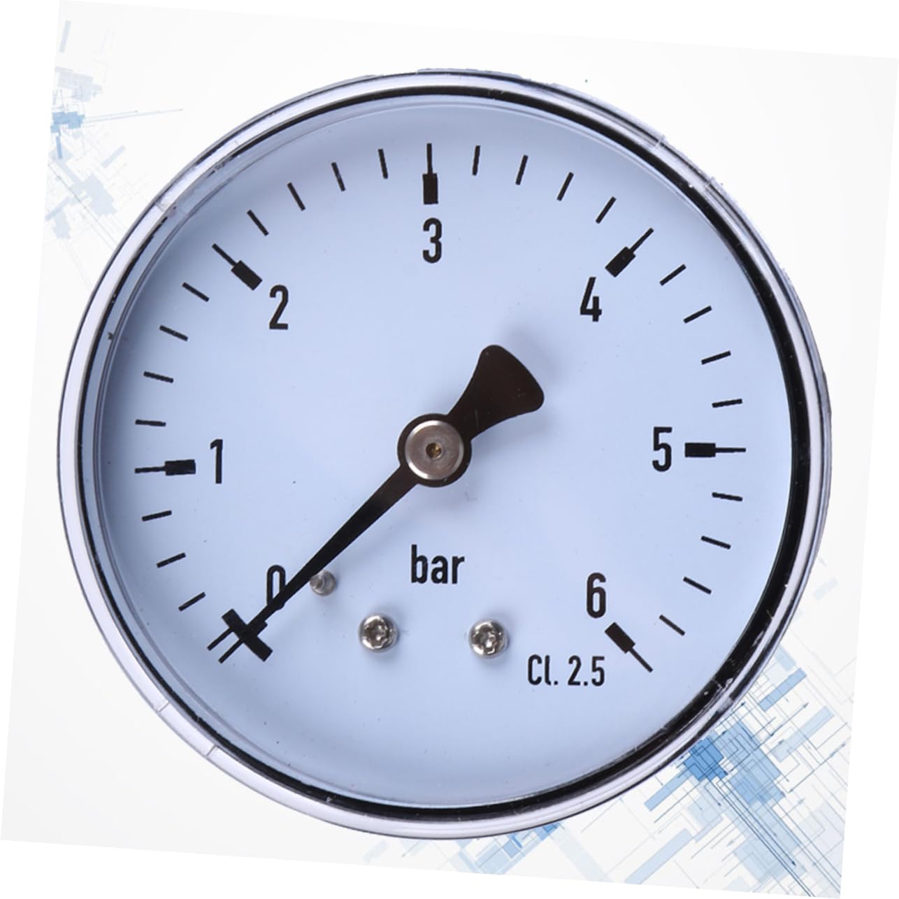 0-6 Bar Pressure Gauge Npt Side Metal for Gas Oil