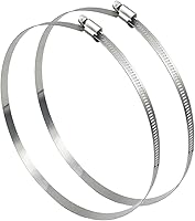 Vista 18 de 4 abrazaderas de conducto de acero inoxidable 304 ajustables de 2.5 pulgadas, abrazadera de tubo, abrazadera de conducto de aire, abrazaderas