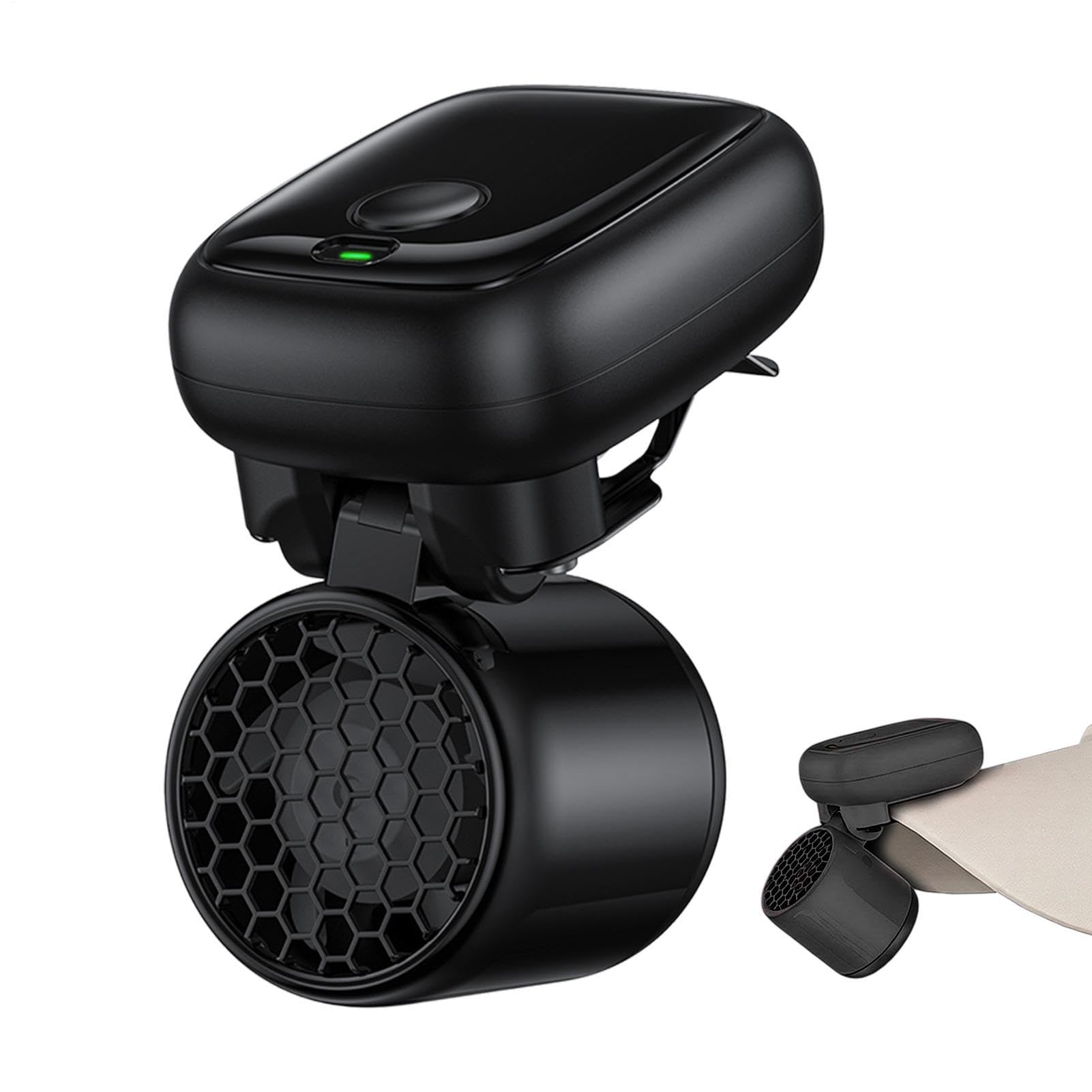 Ventilador plegable de mano y clip portátil para viajes, oficina y exteriores