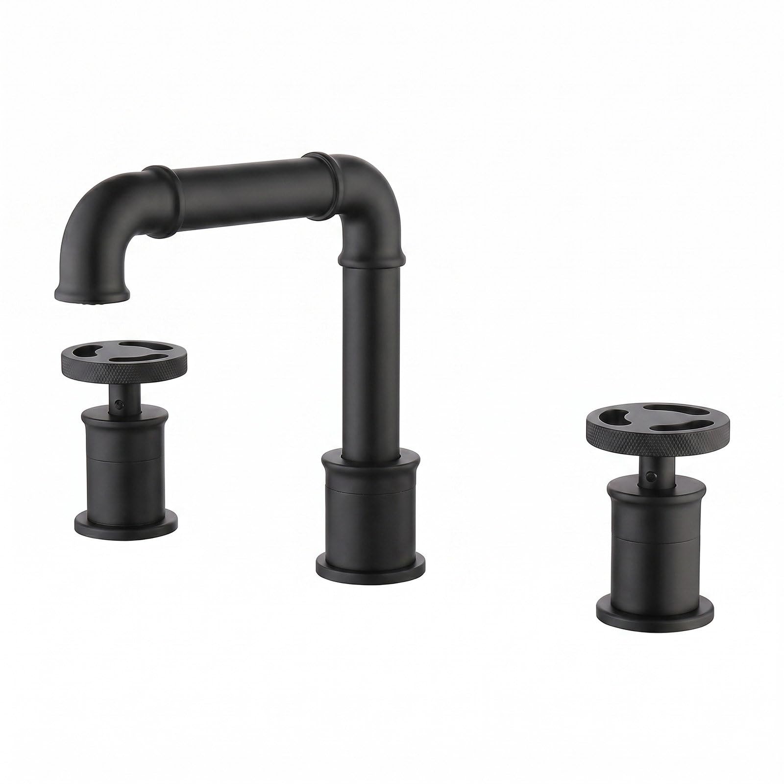 Mitigeur Lavabo 3 Trous Pivotant à 360° : Robinet Eau Chaude et Froide Laiton
