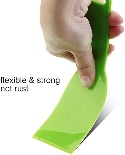 Miniatura 6 de Rascador de masilla verde de 2 pulgadas, espátulas flexibles de plástico para pegar paneles de yeso, pintura de pared, suministros de pintura y