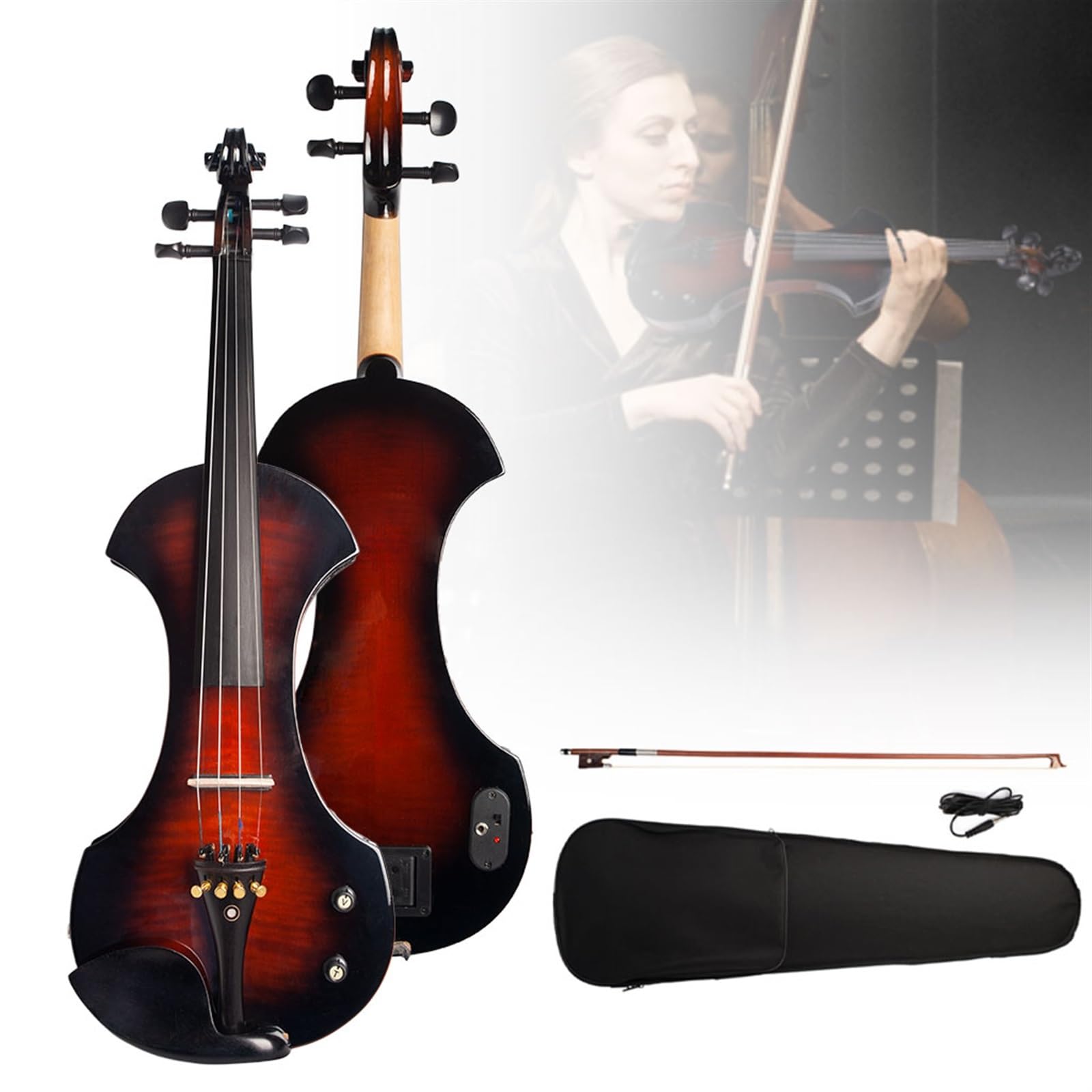 Kit Di Violino Professionale Kit Di Violino A Grandezza Naturale 4/4 Fai Da Te Fatto A Mano Violino Acustico In Legno Massello Naturale Con Pannello In Abete Rosso E Fondo In Acero