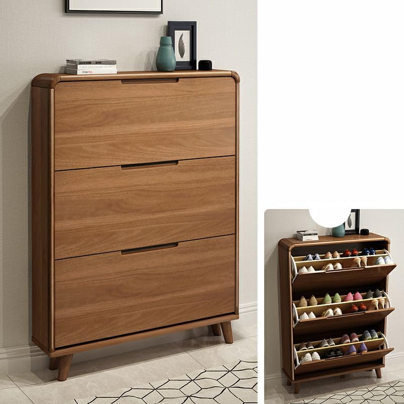 Amazon.com: CraftThink Wood Shoe Storage Cabinet, Narrow Slim Wall