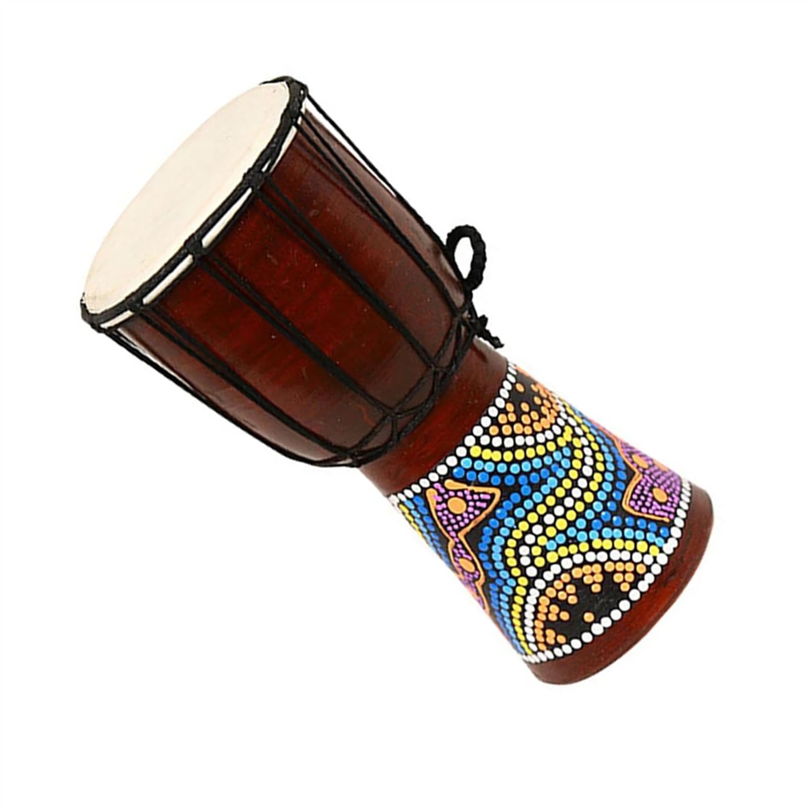 6-calowy Bęben Djembe Drewniany Tradycyjny Bęben Afrykański Bęben Ręczny Instrument Muzyczny Afrykański Bęben Instrument