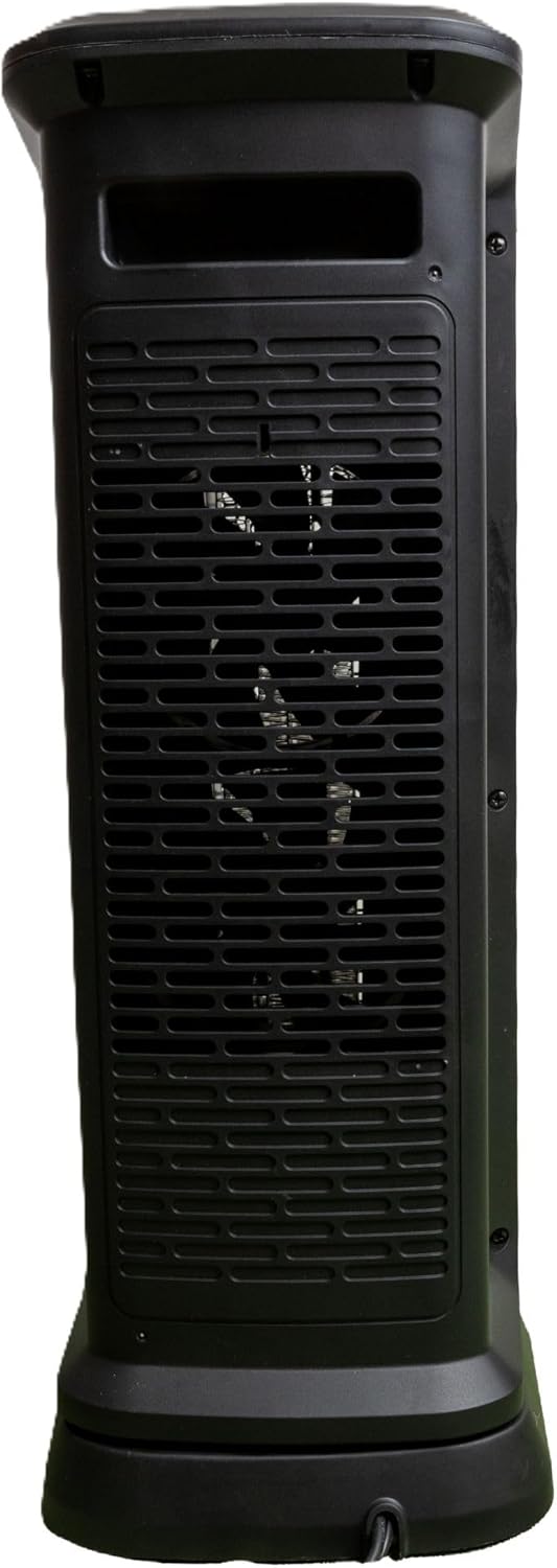 Comfort Glow Oscillating Ceramic Tower Heater, 750W/1500W, Portable with Thermostat, Safety Shut Off, Heats Up To 400 Sq. Ft. - Indoor Oscillating Space Heater for Home, Bedroom, Office