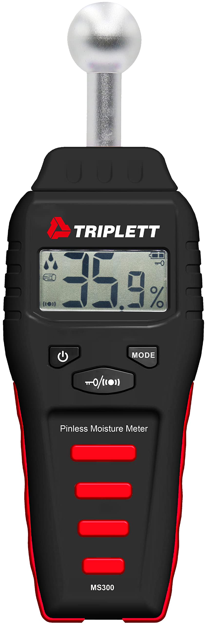 Triplett MS300 Pinless Moisture Meter for Wood and Building Materials with Audible Indicator