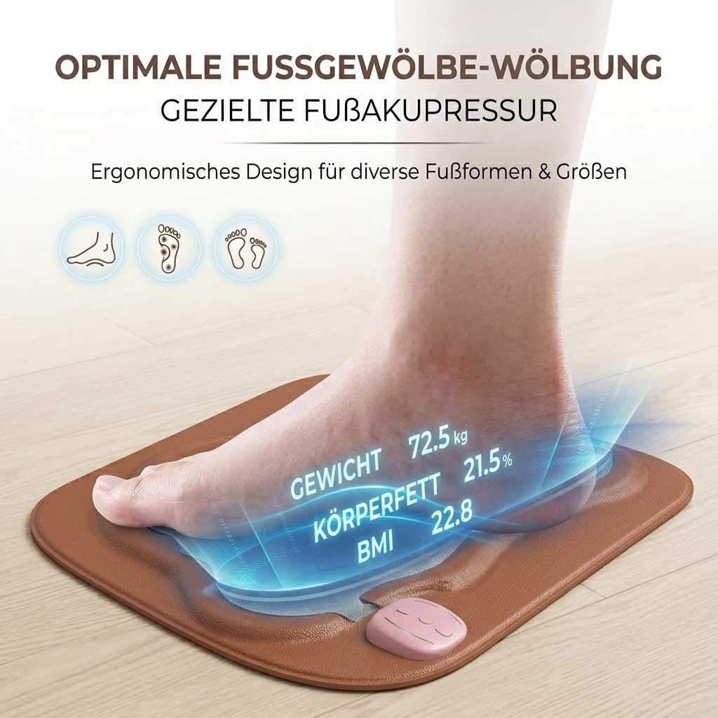 Orthoback ReNerv 3D EMS Fußmassagegerät mit Wärmefunktion, Fußmassage gegen Nervenschmerzen und Taubheit, Fussmassage Durchblutung Beine und Füße, Heating Foot Massager für Entspannung Zuhause