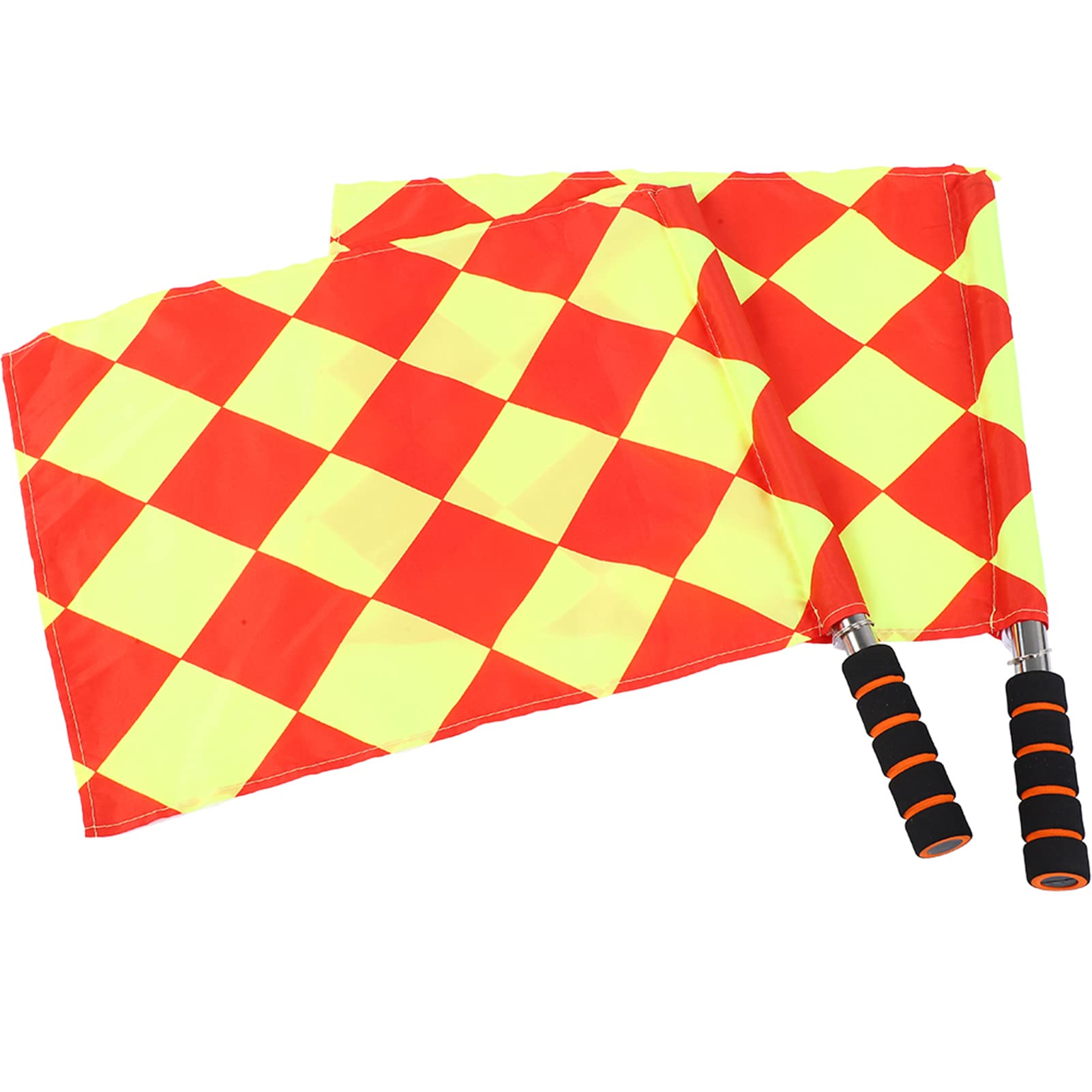 Drapeaux d'arbitre, 2 pièces/Sac Drapeau de Juge de Ligne de Match de Sport d'arbitre de Football de Football avec Sac de Rangement